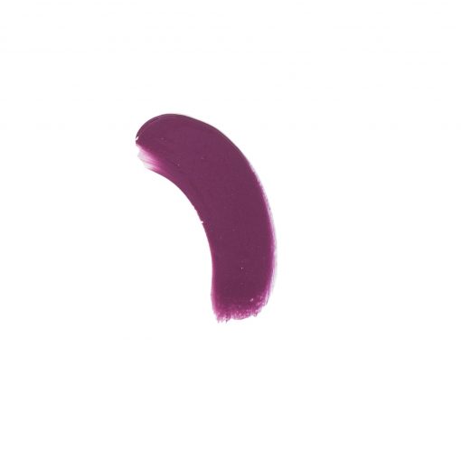 A purple lipstick is on the white background
